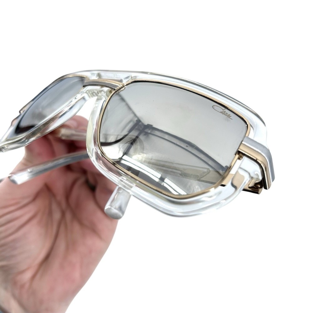 Vintage‎ Cazal Aviator Mirrored Gold Clear Mens Sunglasses Navigator Hip Hop Y2K